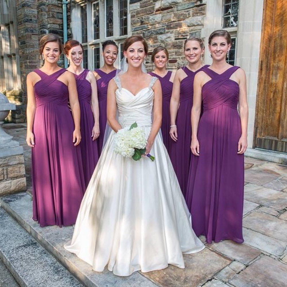 Dark purple bridesmaid dress